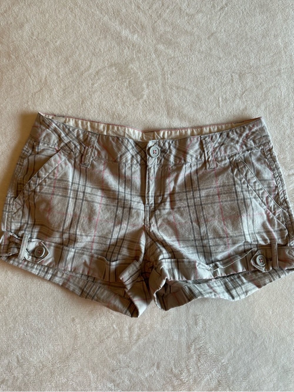 Aeropostale Vintage Y2K Plaid Low Rise Shorts - Picture 2 of 7